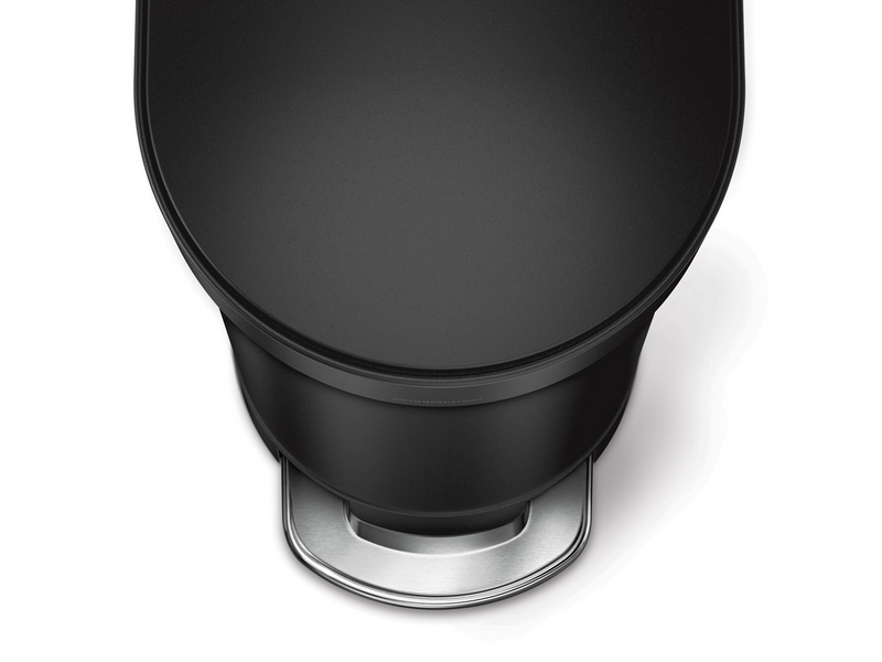Simplehuman 45L schlanker Pedalbehälter, schwarz