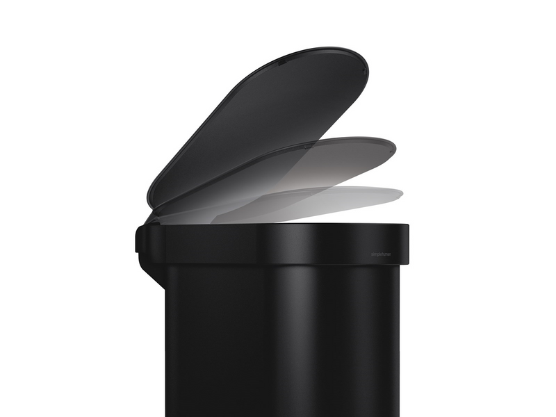 Simplehuman 45L schlanker Pedalbehälter, schwarz