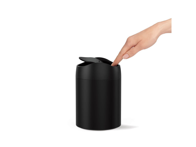 Simplehuman 1,5L Mini-Mülleimer, schwarz