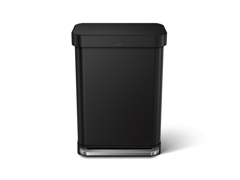 Simplehuman 55L rechteckiger Pedalbehälter mit Liner-Tasche, schwarz