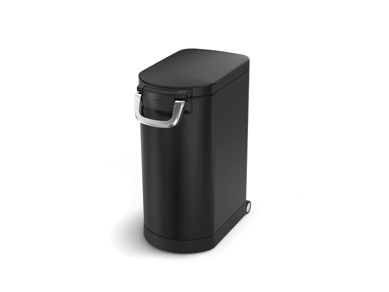 Simplehuman 30L mittlerer Futterbehälter für Haustiere, schwarz
