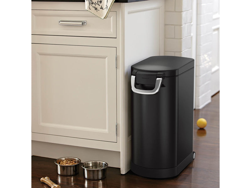 Simplehuman 30L mittlerer Futterbehälter für Haustiere, schwarz