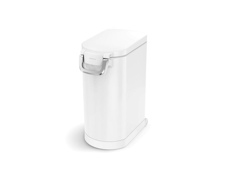Simplehuman 30L mittlerer Futterbehälter für Haustiere, weiß