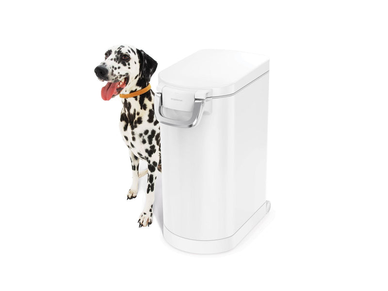 Simplehuman 30L mittlerer Futterbehälter für Haustiere, weiß