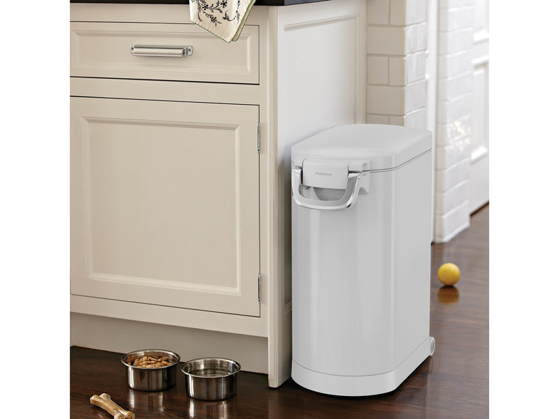 Simplehuman 30L mittlerer Futterbehälter für Haustiere, weiß
