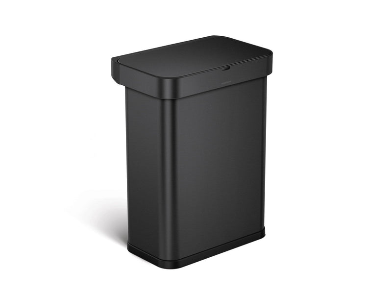 Simplehuman 58L rechteckiger Sensor-Mülleimer mit Sprachsteuerung, schwarz