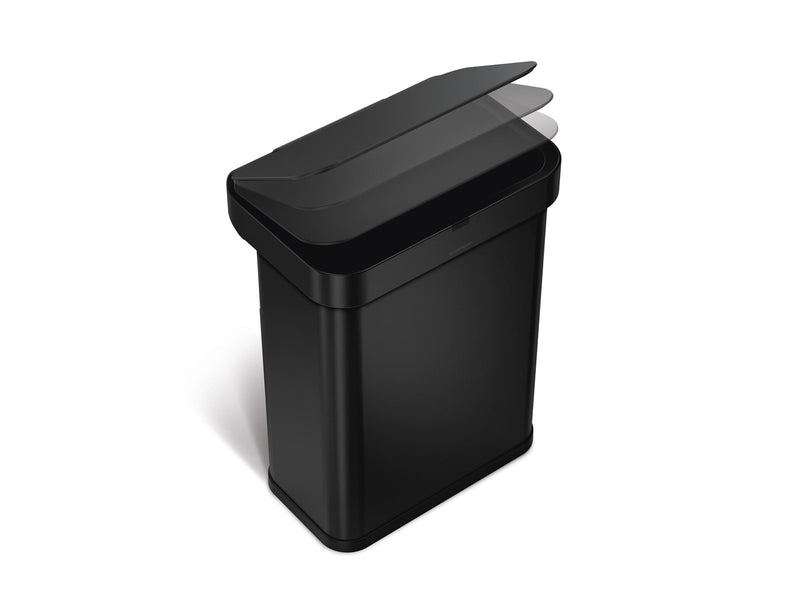 Simplehuman 58L rechteckiger Sensor-Mülleimer mit Sprachsteuerung, schwarz