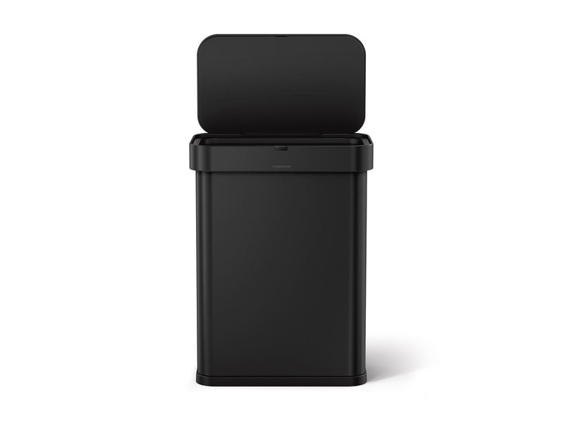 Simplehuman 58L rechteckiger Sensor-Mülleimer mit Sprachsteuerung, schwarz