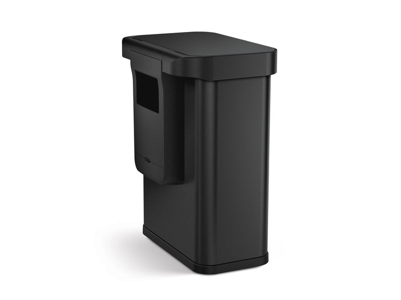 Simplehuman 58L rechteckiger Sensor-Mülleimer mit Sprachsteuerung, schwarz