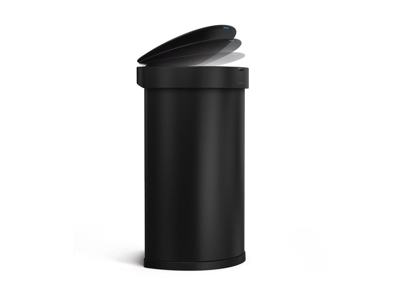 Simplehuman 45L halb-runder Sensormülleimer, schwarz
