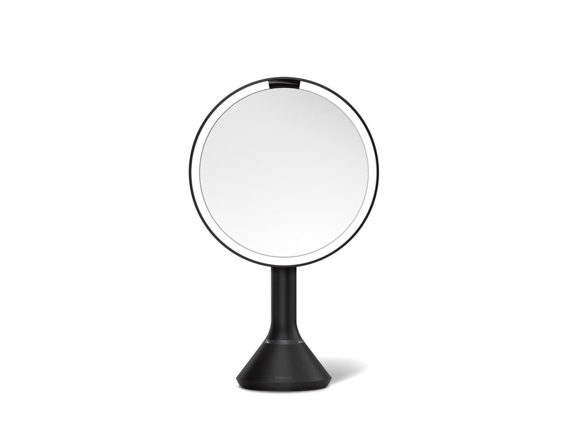 Simplehuman Sensor-Spiegel mit Touch-Control-Helligkeit und doppelter Lichtfunktion, schwarz