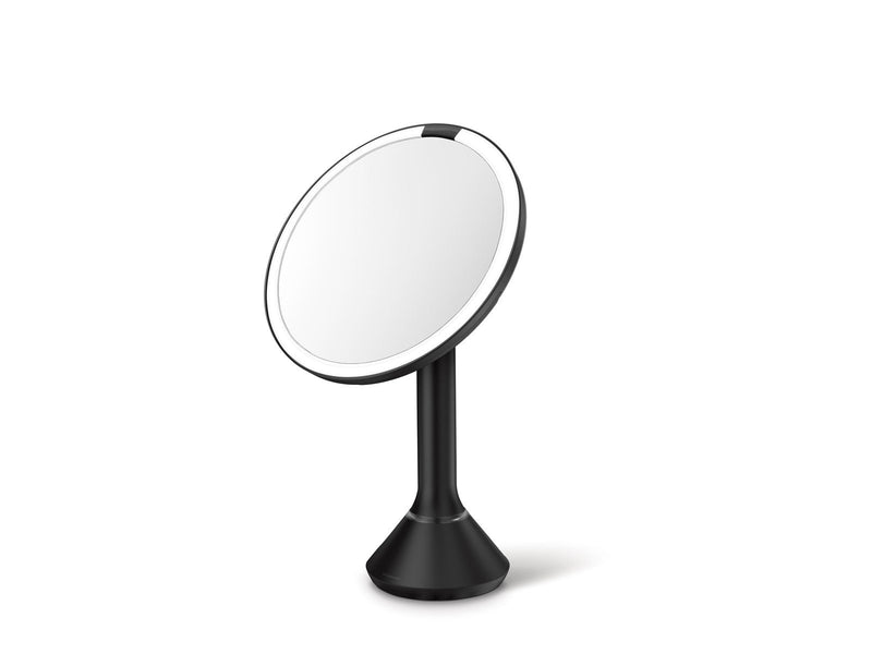 Simplehuman Sensor-Spiegel mit Touch-Control-Helligkeit und doppelter Lichtfunktion, schwarz