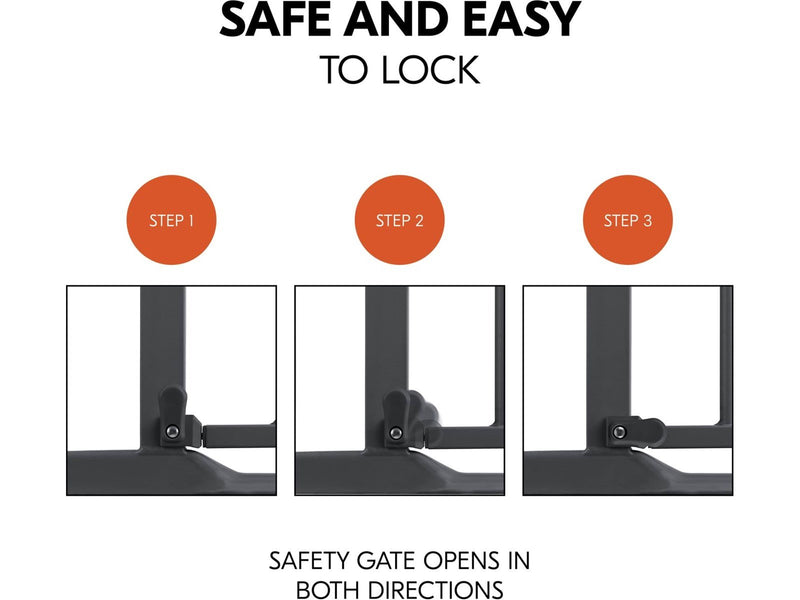Hauck Clear Step 2 security gate 75 - 80 cm dark grey
