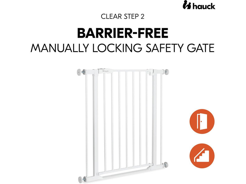 Hauck Clear Step 2 security gate 75 - 80 cm white