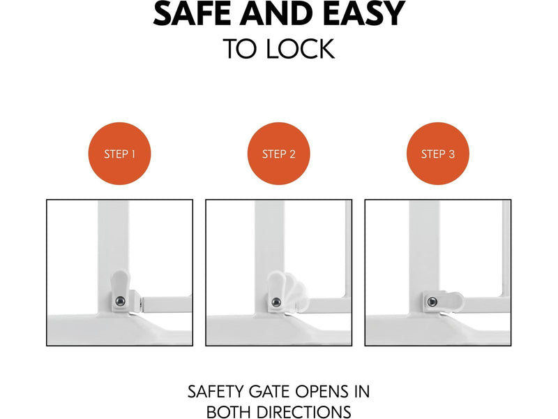 Hauck Clear Step 2 security gate 75 - 80 cm white