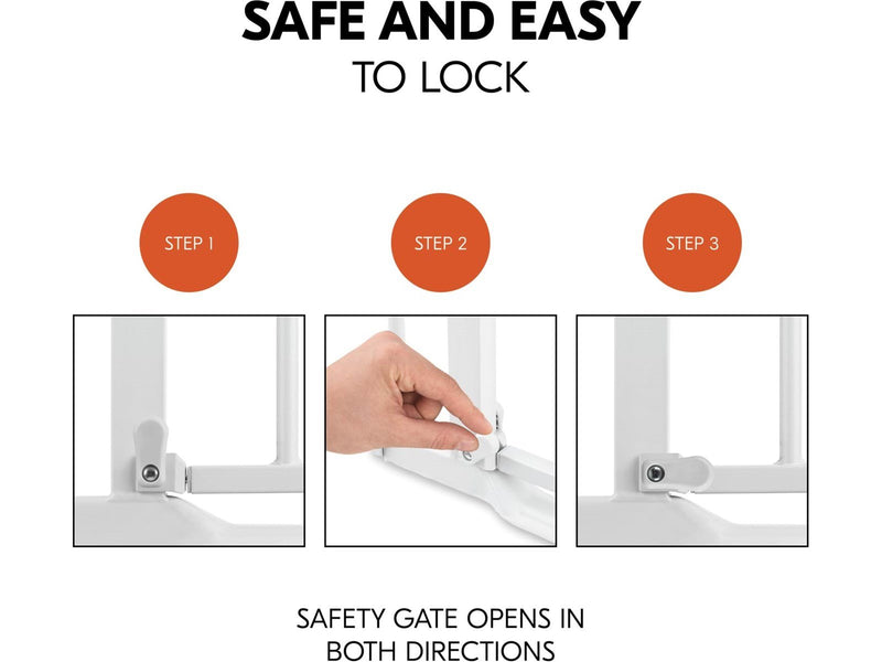 Hauck Clear Step Autoclose 2 security gate 75 - 80 cm white