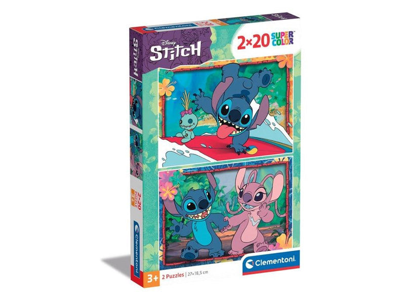 Clementoni Jigsaw Puzzle Super Color Disney Stitch 2x20pcs. Boden