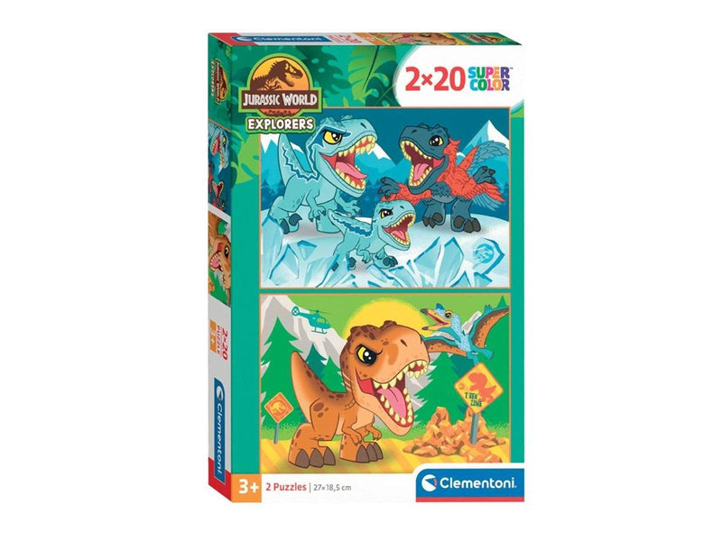 Clementoni Jigsaw Puzzle Super Color Jurassic World 2x20pcs. Boden