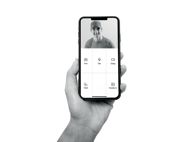 Foss Europe FESH Smart Home Video doorbell with sounder, Black/white