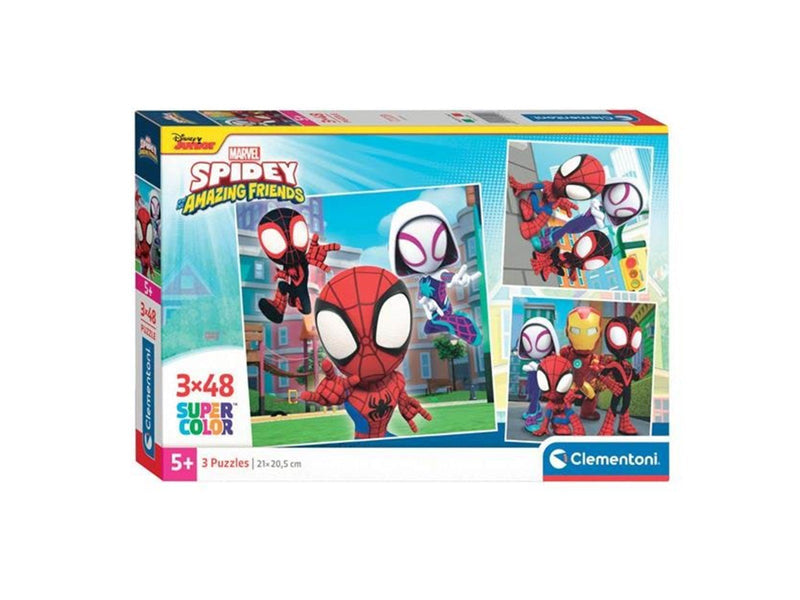 Clementoni Jigsaw Puzzle Super Color Square Marvel Spidey and His Friends 3x48pcs. Boden
