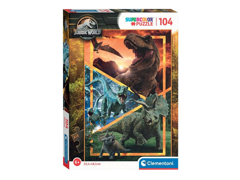 Clementoni Jigsaw Puzzle Super Color Jurassic World 104pcs. Boden