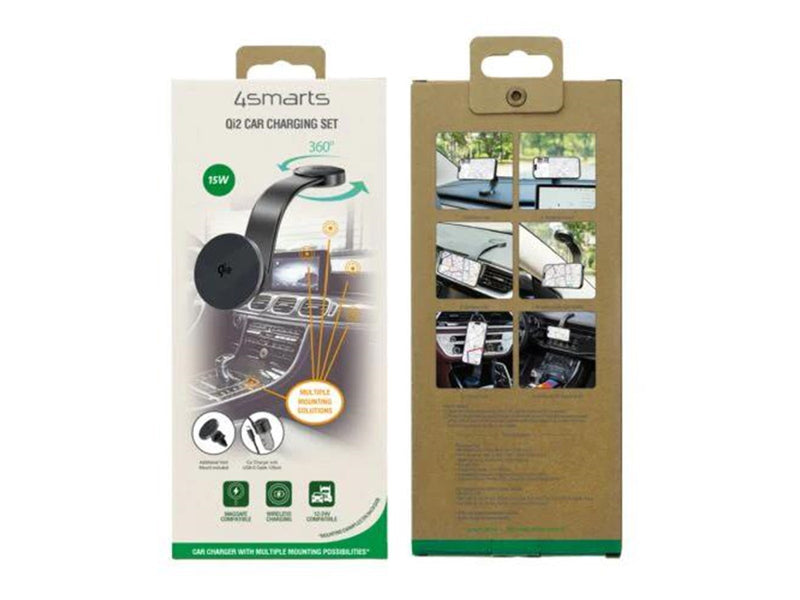 4smarts Qi2 Car Charging Set - Grey