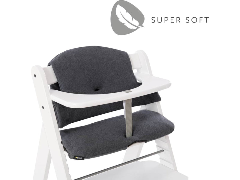 Hauck Select high chair cushion Jersey Charcoal