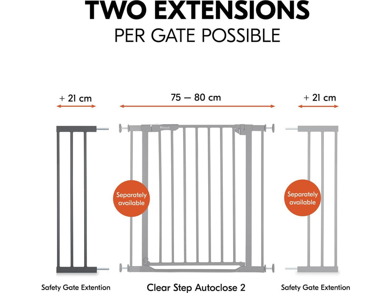 Hauck Safety Gate Extension 21 cm dark grey