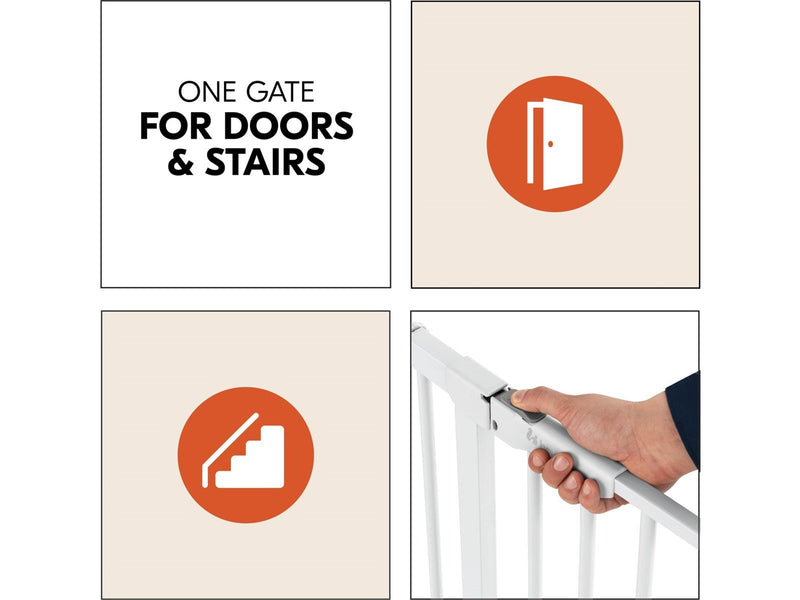 Hauck Clear Step Autoclose 2 security gate 75 - 80 cm white + 9 cm extension piece