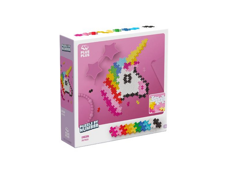 Plus-Plus Puzzle By Number Unicorn 250 pcs