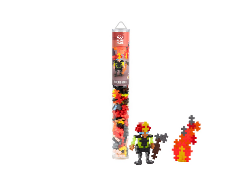 Plus-Plus Firefighter Tube 100 pcs