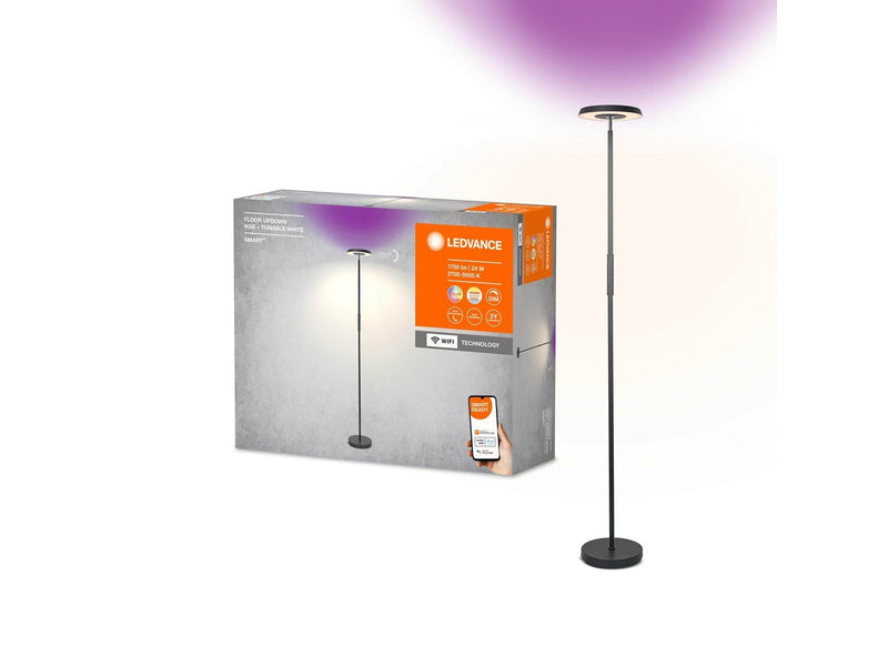 LEDVANCE SMART+ UP/DOWN Stehlampe 1750lm 24W/RGB+827-850 schwarz WiFi