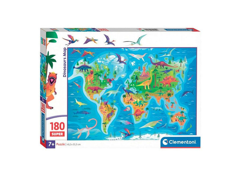Clementoni Jigsaw Puzzle Super Color Dinosaur Map 180pcs. Boden