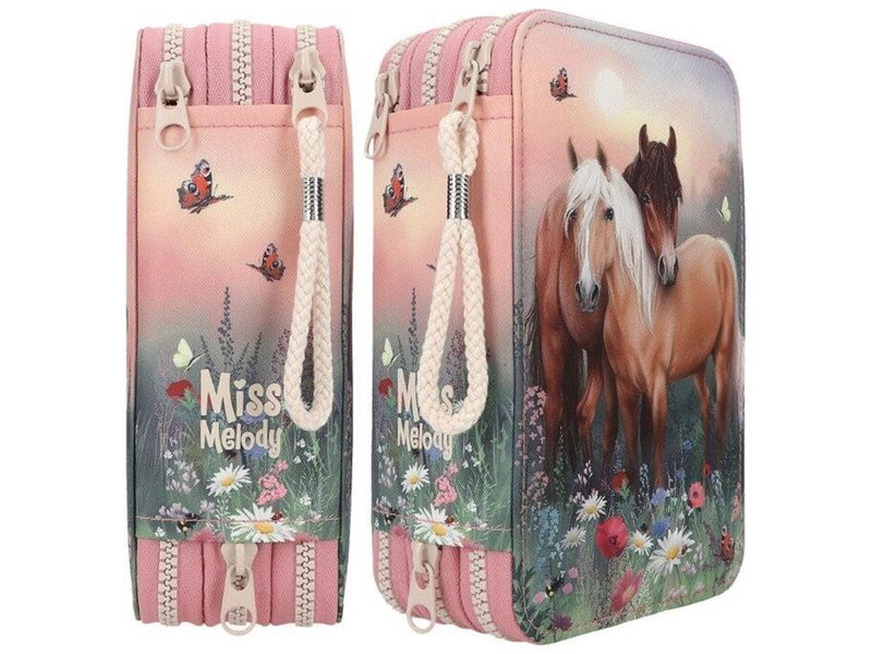 Depesche Miss Melody Triple Pencil Case FLOWERS