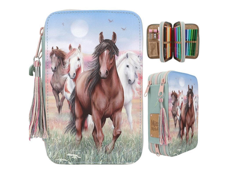 Depesche Miss Melody Triple Pencil Case HOOF CLATTER