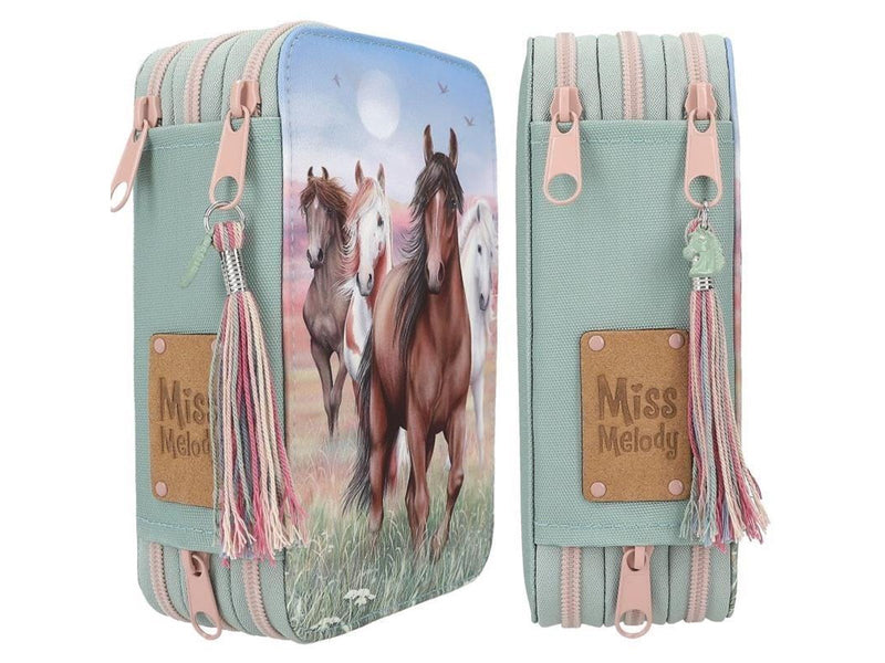 Depesche Miss Melody Triple Pencil Case HOOF CLATTER