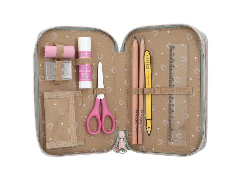 Depesche Miss Melody Triple Pencil Case HOOF CLATTER