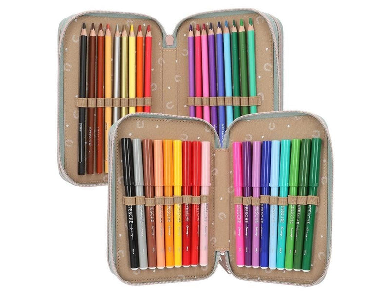 Depesche Miss Melody Triple Pencil Case HOOF CLATTER