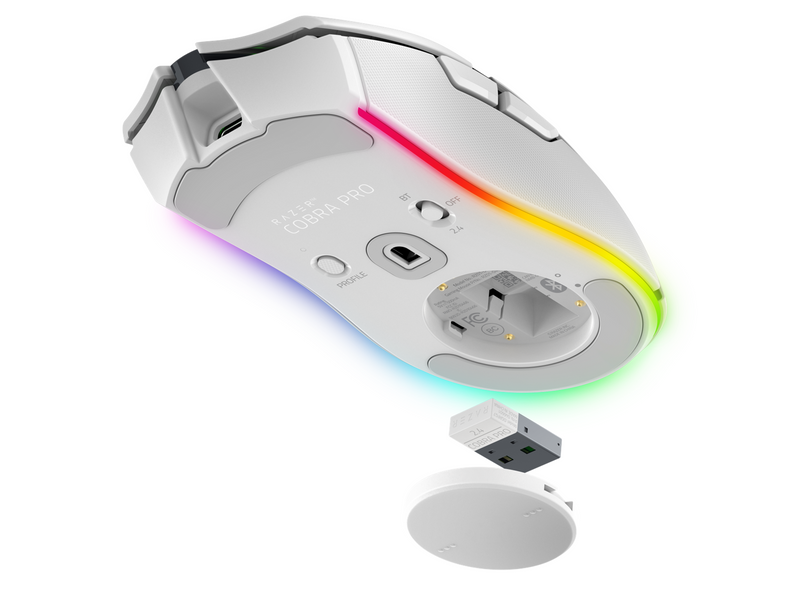 Razer Cobra Pro - Gaming Maus (Weiß mit RGB Licht)