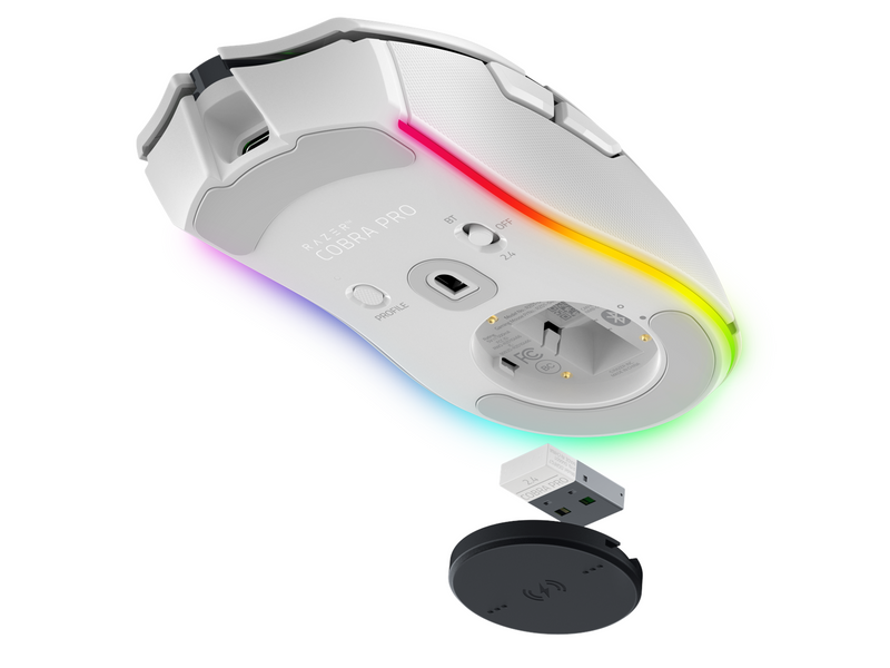 Razer Cobra Pro - Gaming Maus (Weiß mit RGB Licht)