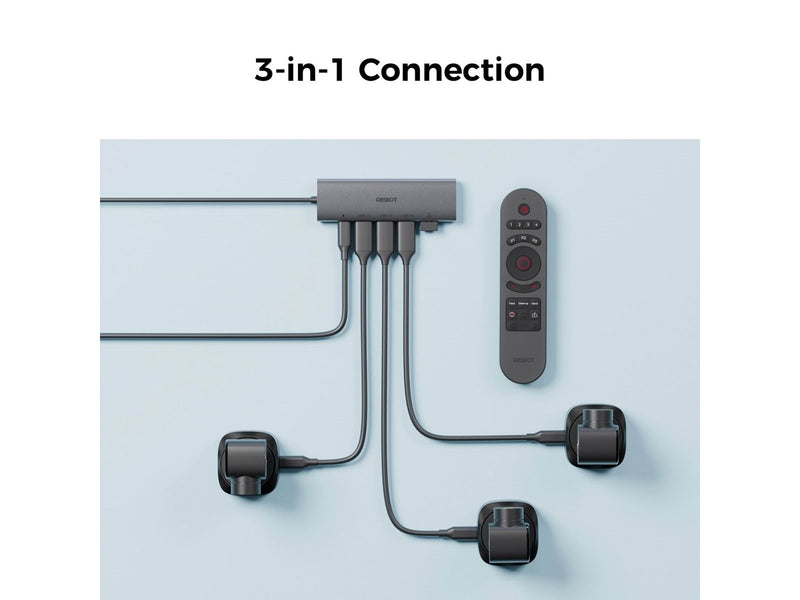 Obsbot 3-in-1 USB 3.0 Hub USB-Hubs - USB 3.0 - 3 - silber