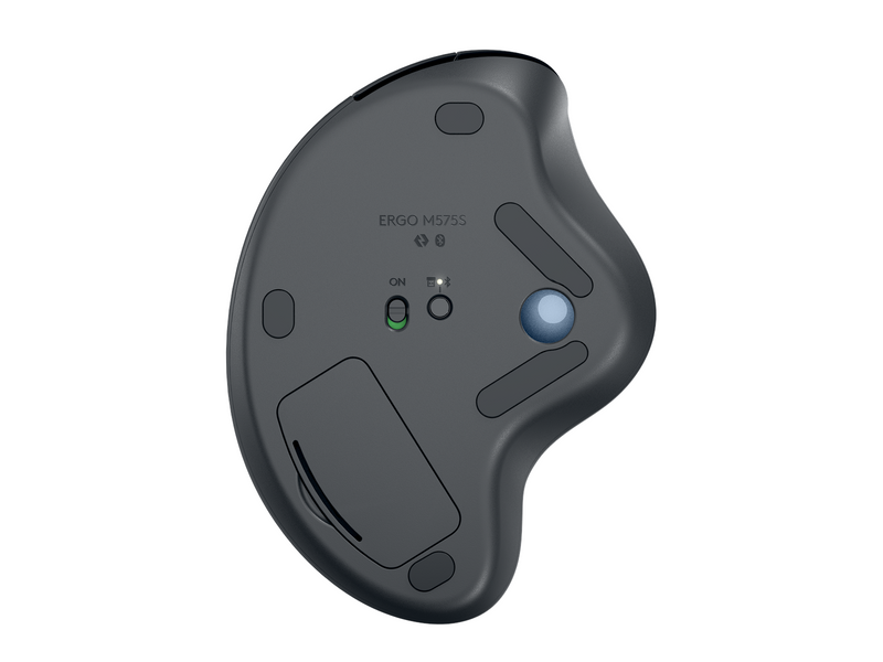 Logitech Ergo M575s - Graphite - Ergonomische Maus (Schwarz)
