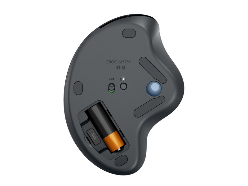 Logitech Ergo M575s - Graphite - Ergonomische Maus (Schwarz)