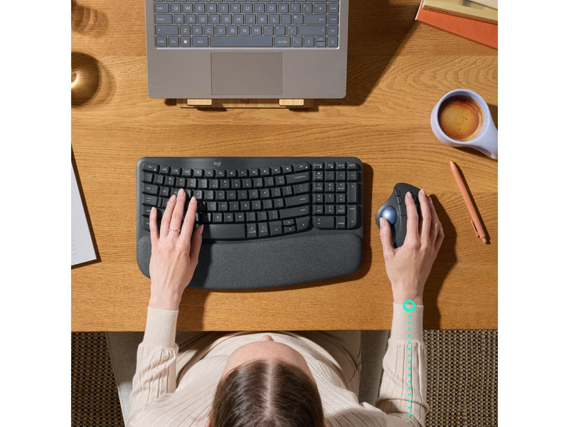 Logitech Ergo M575s - Graphite - Ergonomische Maus (Schwarz)