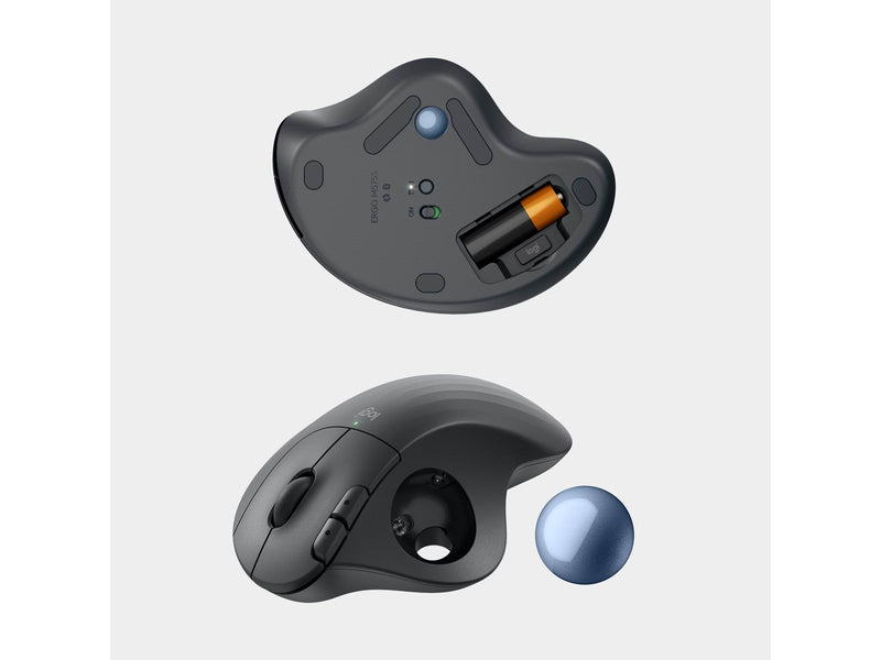Logitech Ergo M575s - Graphite - Ergonomische Maus (Schwarz)