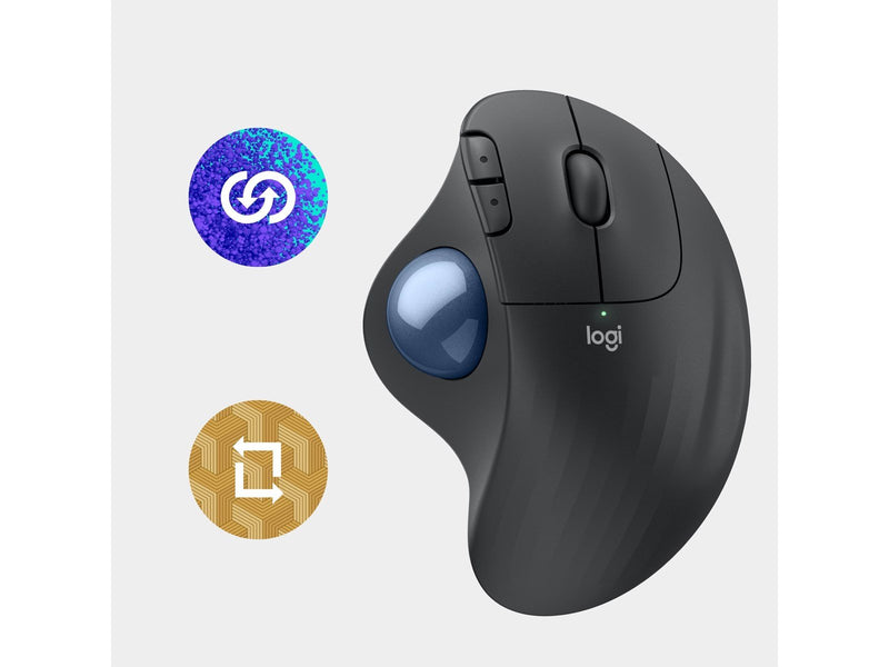 Logitech Ergo M575s - Graphite - Ergonomische Maus (Schwarz)