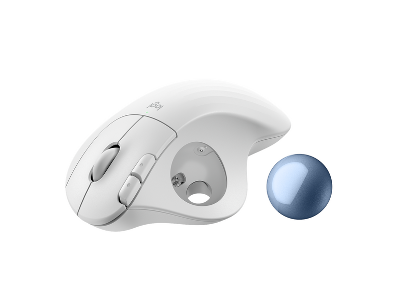 Logitech Ergo M575s - Off-White - Ergonomische Maus (Weiß)