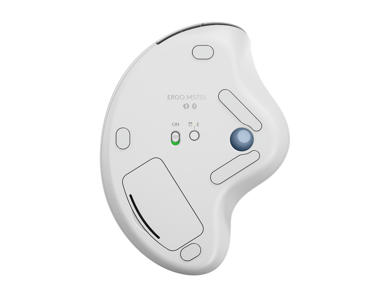 Logitech Ergo M575s - Off-White - Ergonomische Maus (Weiß)