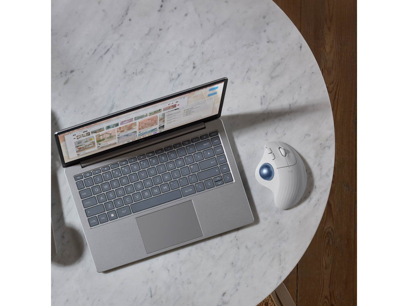 Logitech Ergo M575s - Off-White - Ergonomische Maus (Weiß)