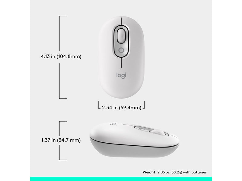 Logitech POP Mouse with Emoji - Off-White - Maus (Weiß)